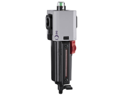 Excelon Plus birleştirici filtre, 1/2 PTF, 0,01 µm, manuel tahliye, sıvı seviye göstergeli