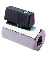 Mini küresel valf, küçültülmüş çaplı, dişi/dişi, G3/8