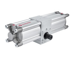 Kremayer ve pinyonlu çift etkili aktüatör, sabit açılı, 94,2 Nm tork, 180° dönüş