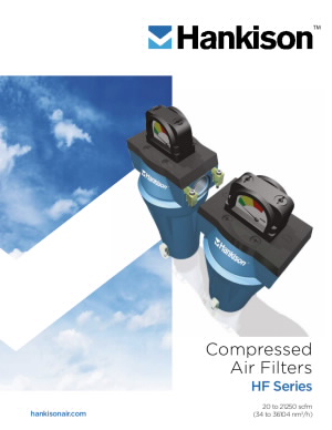 Compressed Air Filters HF Series - 20 to 21250 scfm (34 to 36104 nm3/h) Compressed Air Filters HF Series - 20 to 21250 scfm (34 to 36104 nm3/h)