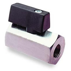 Mini küresel valf, küçültülmüş çaplı, erkek/dişi, G1/4