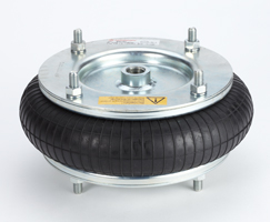 Hava körüğü, tek etkili, erkek montaj saplamaları, 10" çap, 100 mm strok