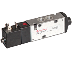 V60 serisi hat içi solenoid valf, G1/8, 5/2, solenoid pilot / yay geri dönüşlü