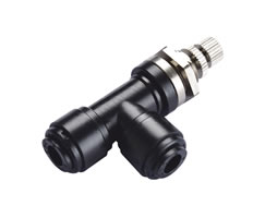 Pneufit D asetal akış regülatörü, bölme, dirsek, 10mm