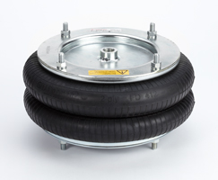 Hava körüğü, tek etkili, erkek montaj saplamaları, 12" çap, 225 mm strok