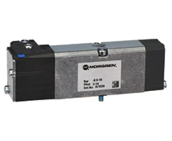 Mini ISO solenoid valf boyutu 18mm, 5/2, hava pilotu / yay dönüşlü