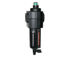 Excelon birleştirici filtre, G3/8, 0,01 µm, manuel tahliye, sıvı seviye göstergeli