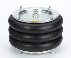 Hava körüğü, tek etkili, erkek montaj saplamaları, 14-1/2" çap, 380 mm strok