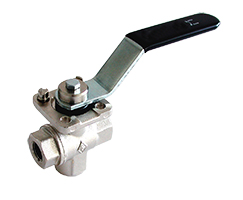 3 yollu küresel valf, 3 yollu tam geçişli, Rp1/4