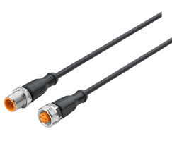 Konektör kablosu, 5 pinli M12 fiş, 5 pinli M12 soket, 0,6m kablo