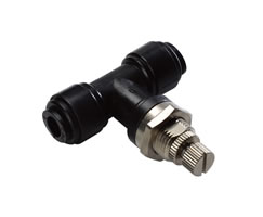 Pneufit D asetal akış regülatörü, bölmeli, düz, 6mm