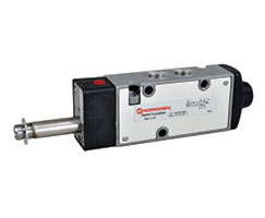 V60 serisi hat içi solenoid valf, G1/8, 5/2, solenoid pilot / havalı yay geri dönüşlü