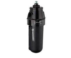 Olympian Plus birleştirici filtre, boyunduruksuz, 0,01 µm, manuel tahliye, sıvı seviye göstergeli