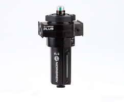 Olympian Plus birleştirici filtre, G1/4, 0,01 µm, manuel tahliye, sıvı seviye göstergeli