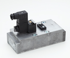ISO solenoid valfı ISO 4, 5/2, solenoid pilot / hava yayı ve yay