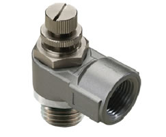 Pneufit 10 akış regülatörü (çıkış), dirsek, G1/2