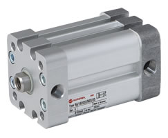 ISO kompakt çift etkili silindir, iç dişli, dönmeyen piston kolu, 100 mm çap, 20 mm strok