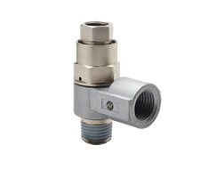 Pneufit 10 pilot kumandalı çek valf, dirsek, R3/8, Rc3/8, Rc1/8