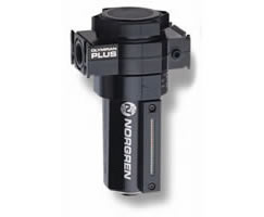 Olympian Plus birleştirici filtre, boyunduruksuz, 0,01 µm, manuel tahliye, sıvı seviye göstergeli