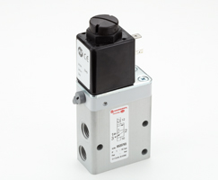 80207 serisi Inline solenoid valf, G1/4, 3/2, NC, solenoid pilot / hava yayı