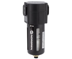 Excelon genel amaçlı filtre, G1/4, 5 µm, otomatik drenaj, uzun, korumalı